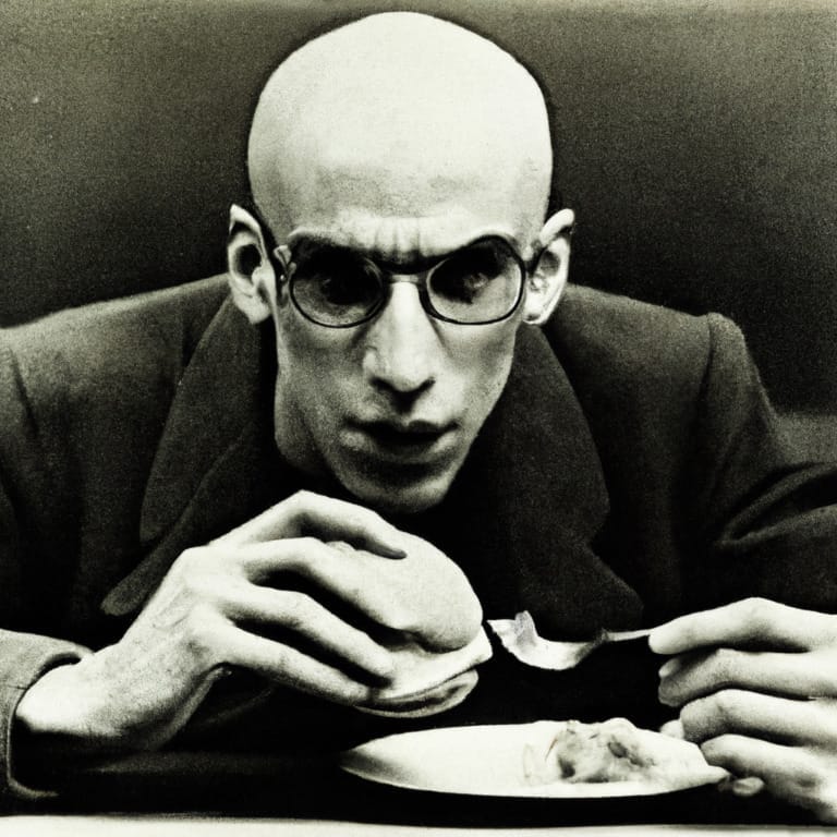 »{Philosophers} eating a burger« (2022)